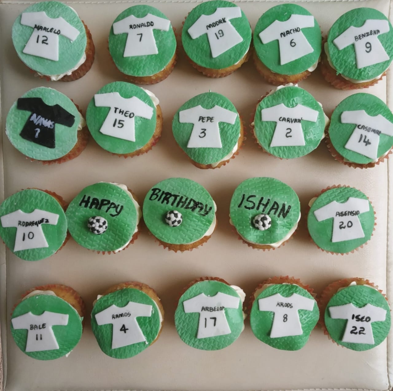 Football Jersey Cupcakes