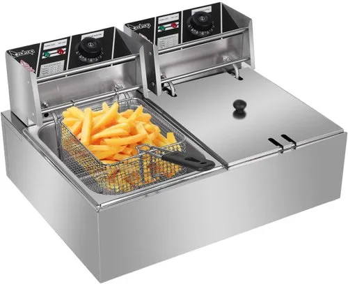 French Fries Work Station with fryer n fryer mixer