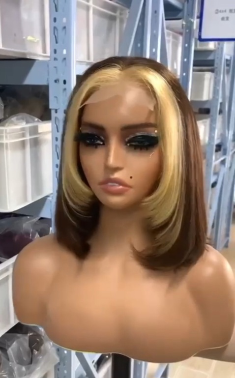 Blonde and Brown Bob Lace Front Wig