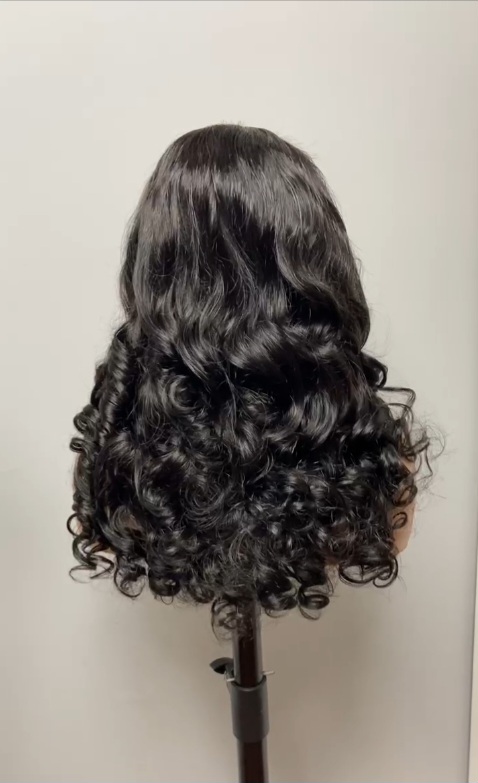 Loose Curl Human Hair Lace Front Wig