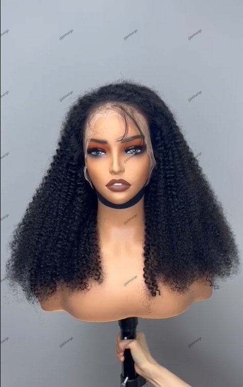 Kinky Curly Human Hair Lace Front Wig