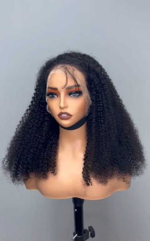 Kinky Curly Human Hair Lace Front Wig