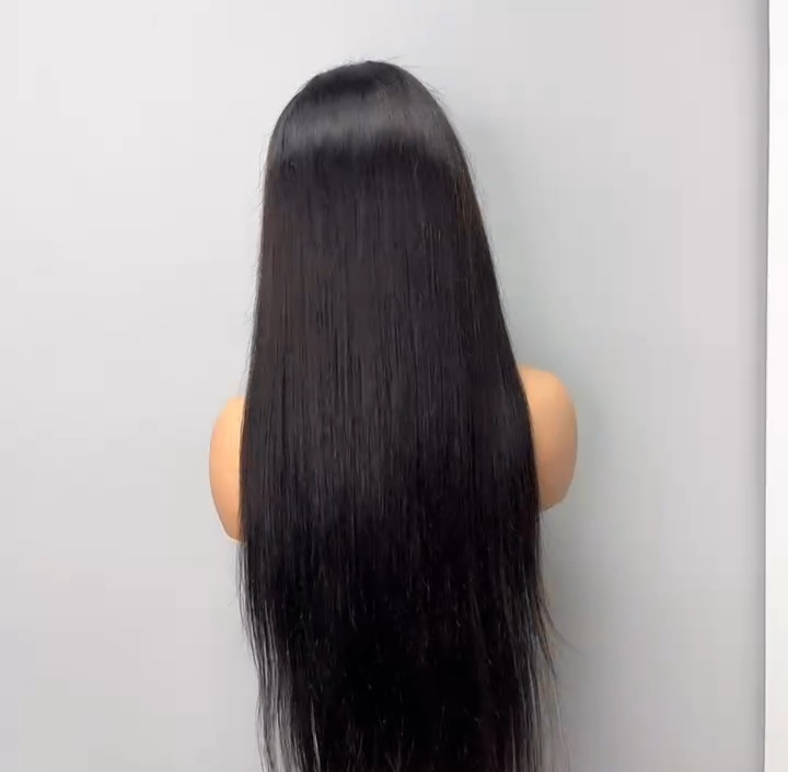 Long Natural Black Brazilian Human Hair Wig