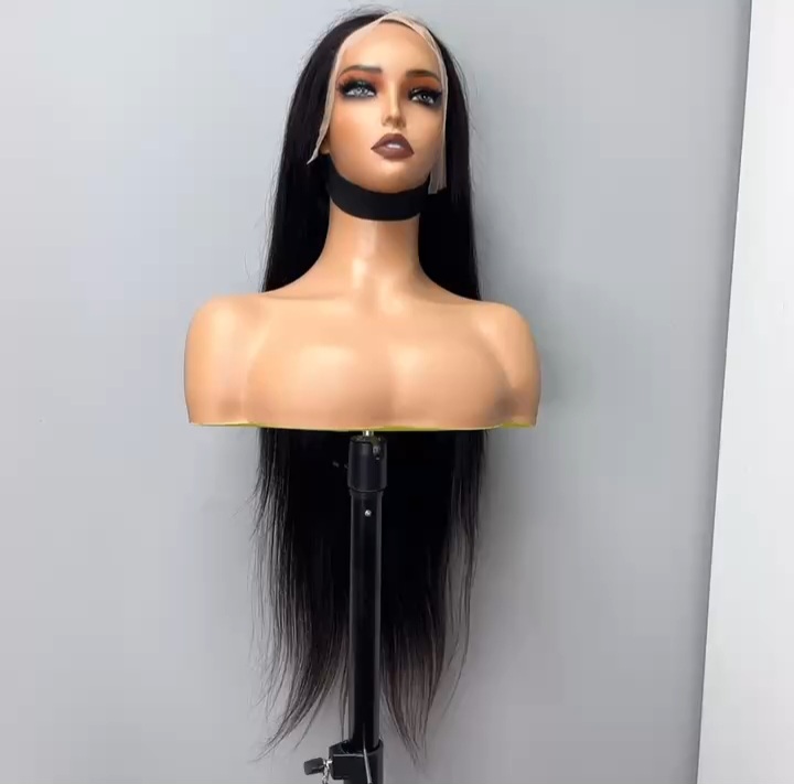 Long Natural Black Brazilian Human Hair Wig