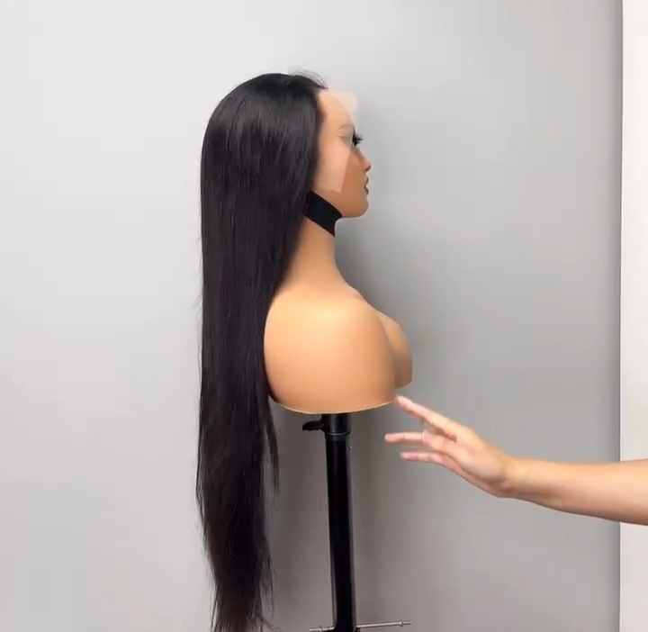 Long Natural Black Brazilian Human Hair Wig