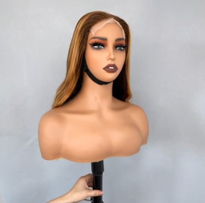Wavy 4/27 Highlights Human Hair Lace Front Wig