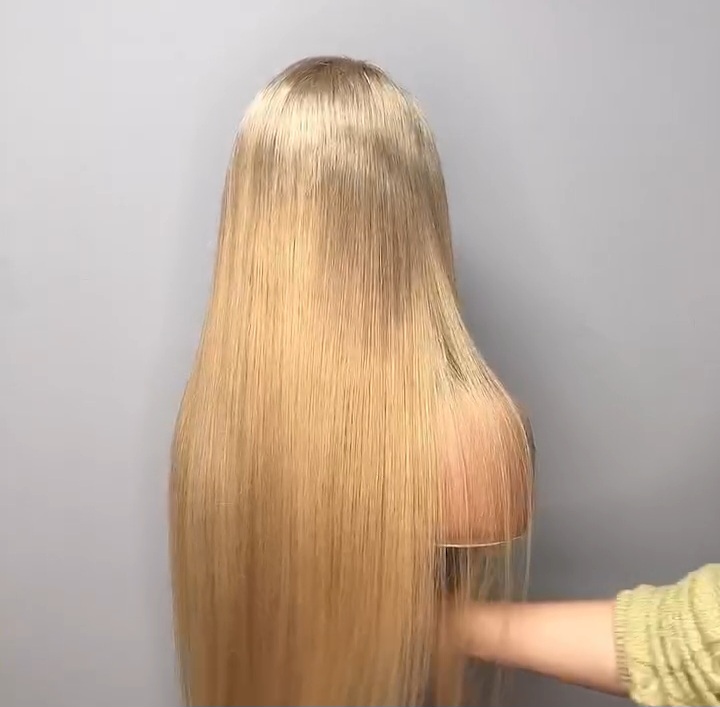 2 Tone Platinum Blonde Human Hair Lace Front Wig