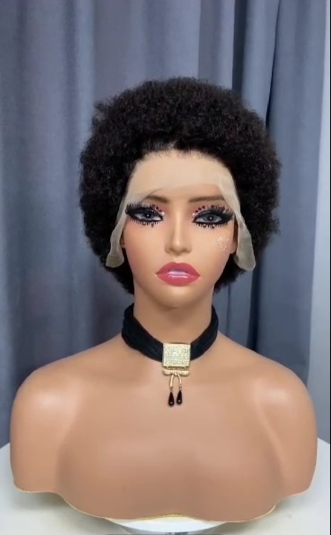 Afro Human Hair Lace Front Wig