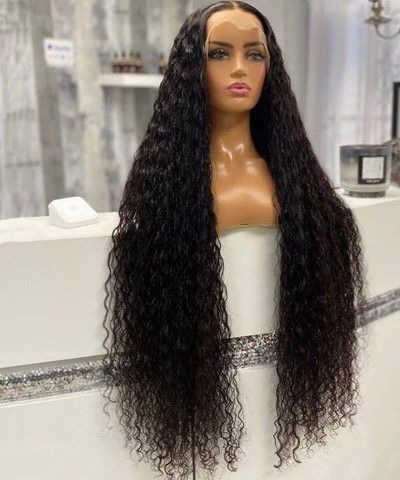 200% Density Long Curly 40 Inch Human Hair Wig