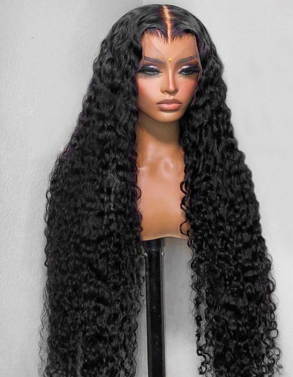 200% Density Long Curly 40 Inch Human Hair Wig