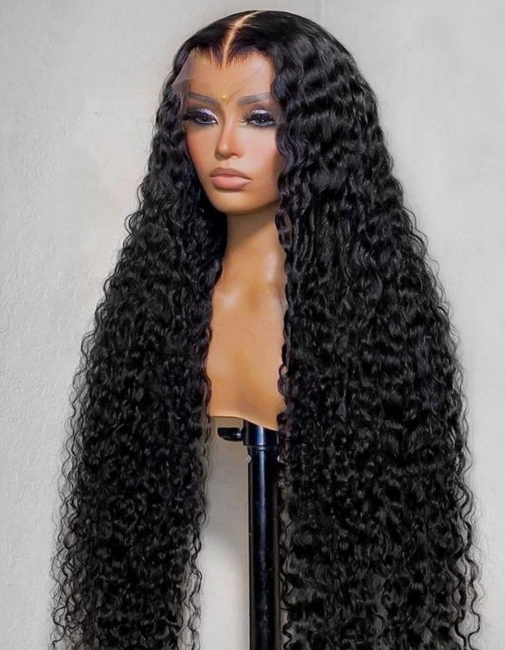 200% Density Long Curly 40 Inch Human Hair Wig