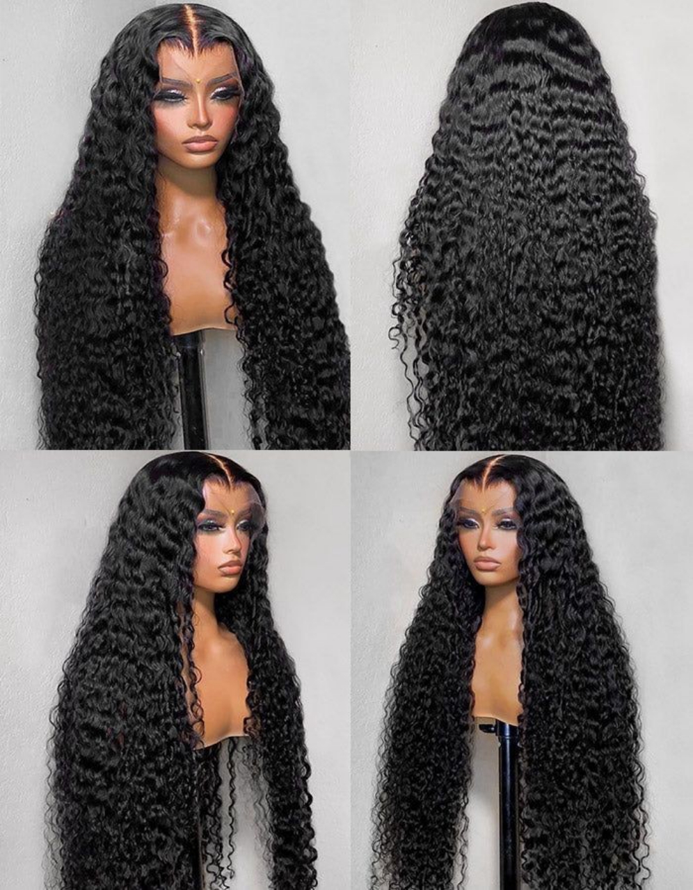 200% Density Long Curly 40 Inch Human Hair Wig