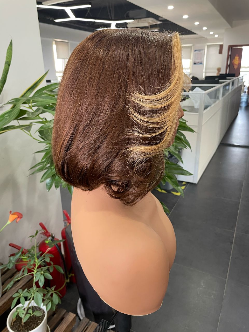 Blonde And Brown Bob Lace Front Wig