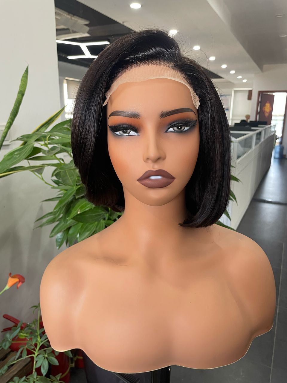Side Part Short Bob Human Hair Lace Front Wig