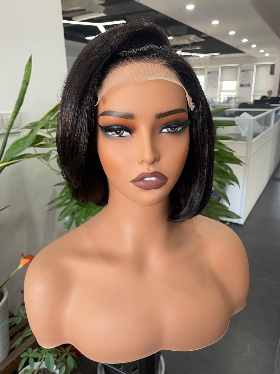 Side Part Short Bob Human Hair Lace Front Wig