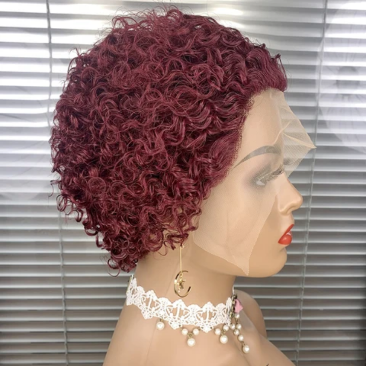 Curly Pixie Cut Human Hair Short Wig