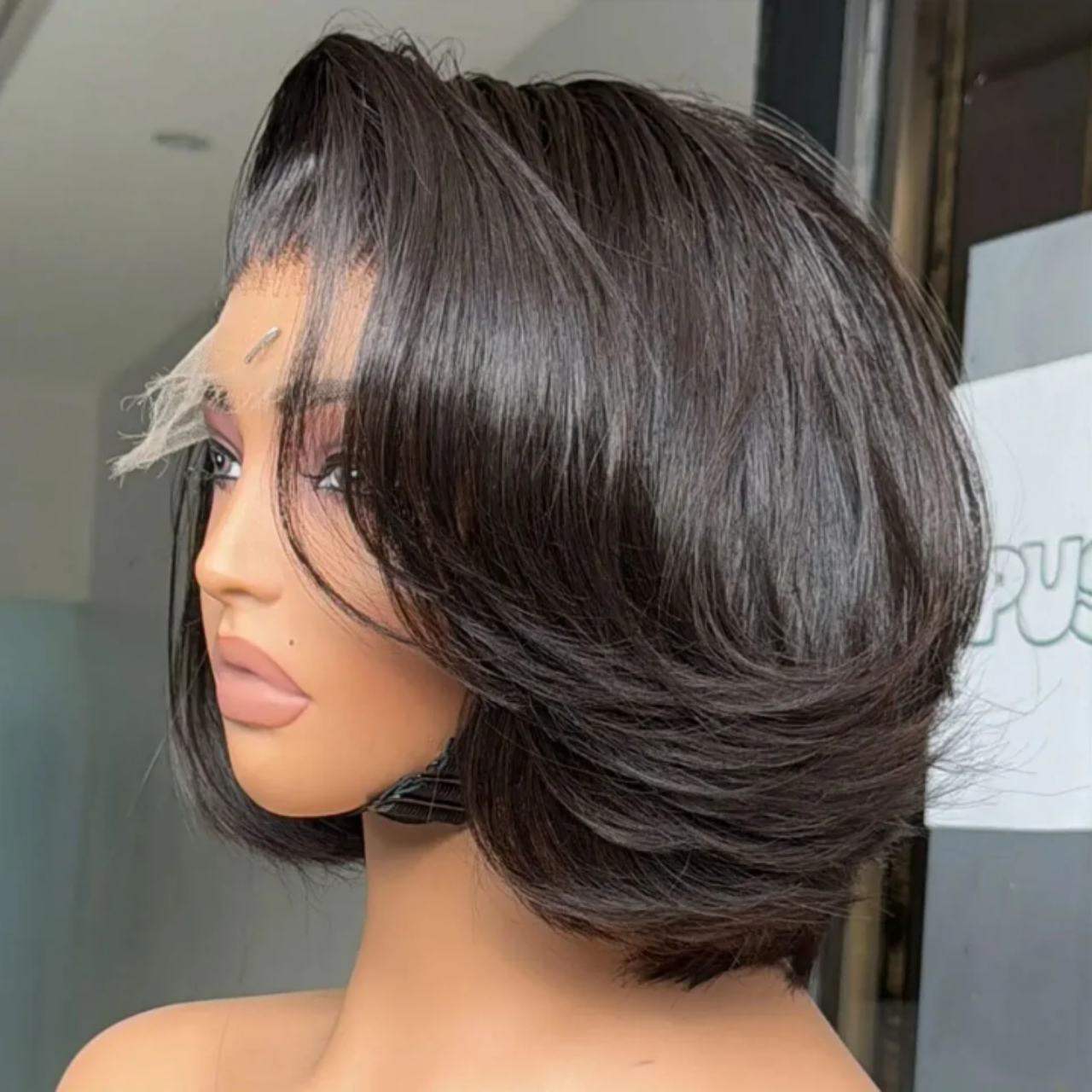 Layered Short Bob Pixie Cut Human Hair Wig