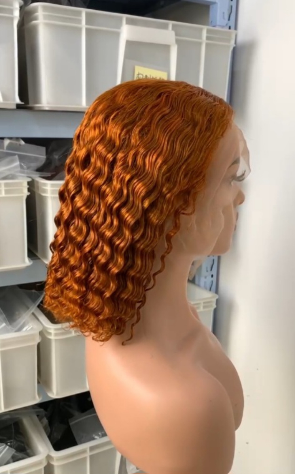 Curly Ginger Human Hair Wig