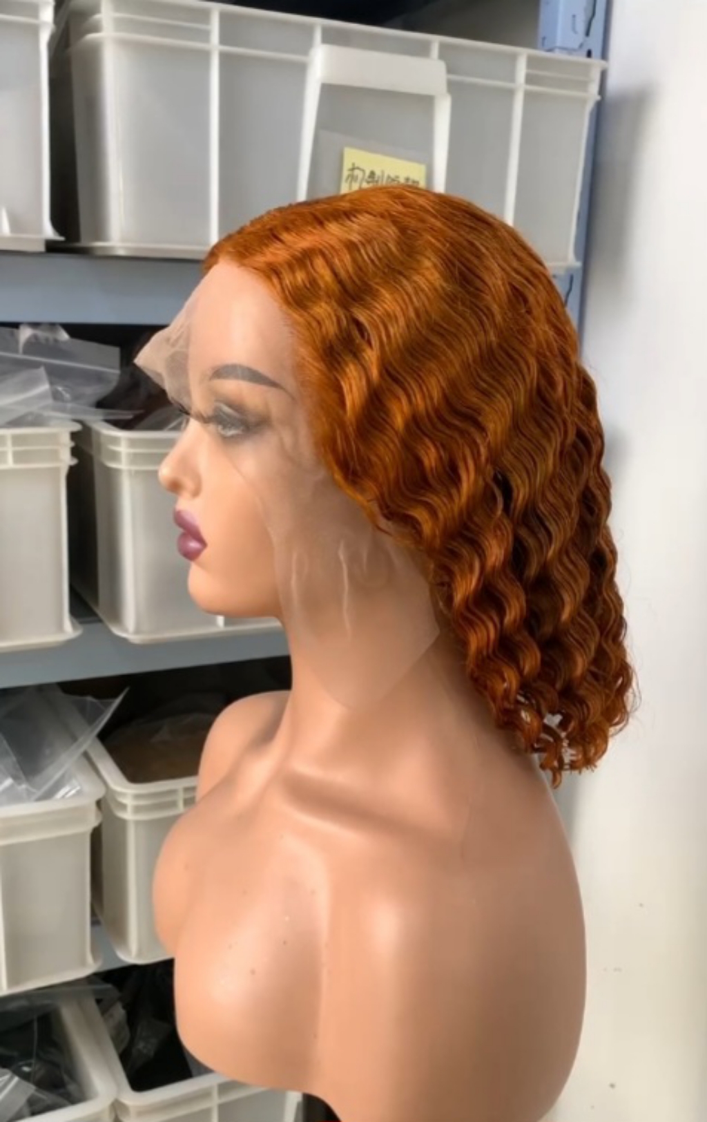 Curly Ginger Human Hair Wig