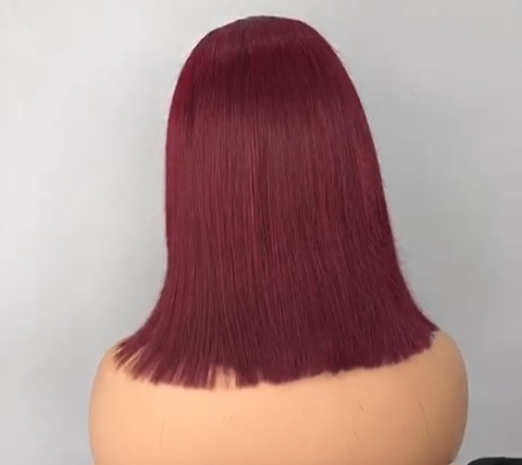 Wine Red Bob Lace Front Wig