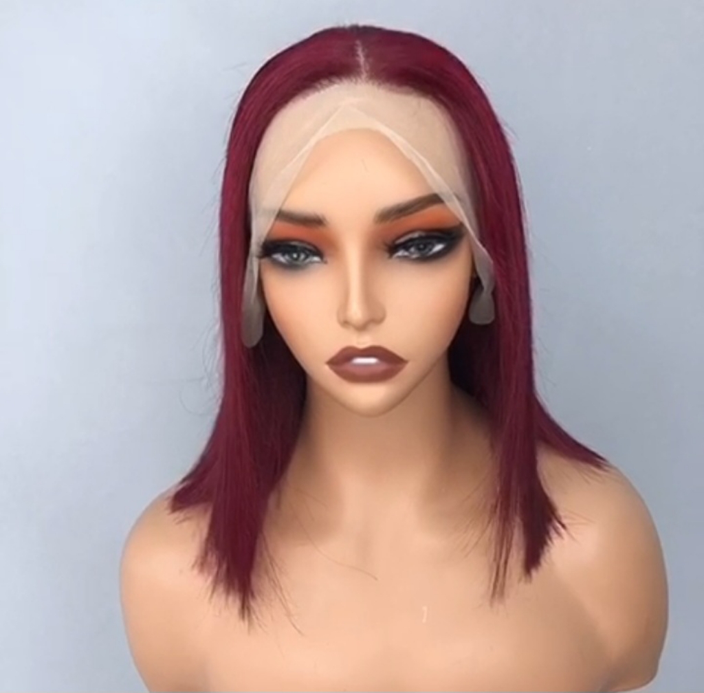 Wine Red Bob Lace Front Wig