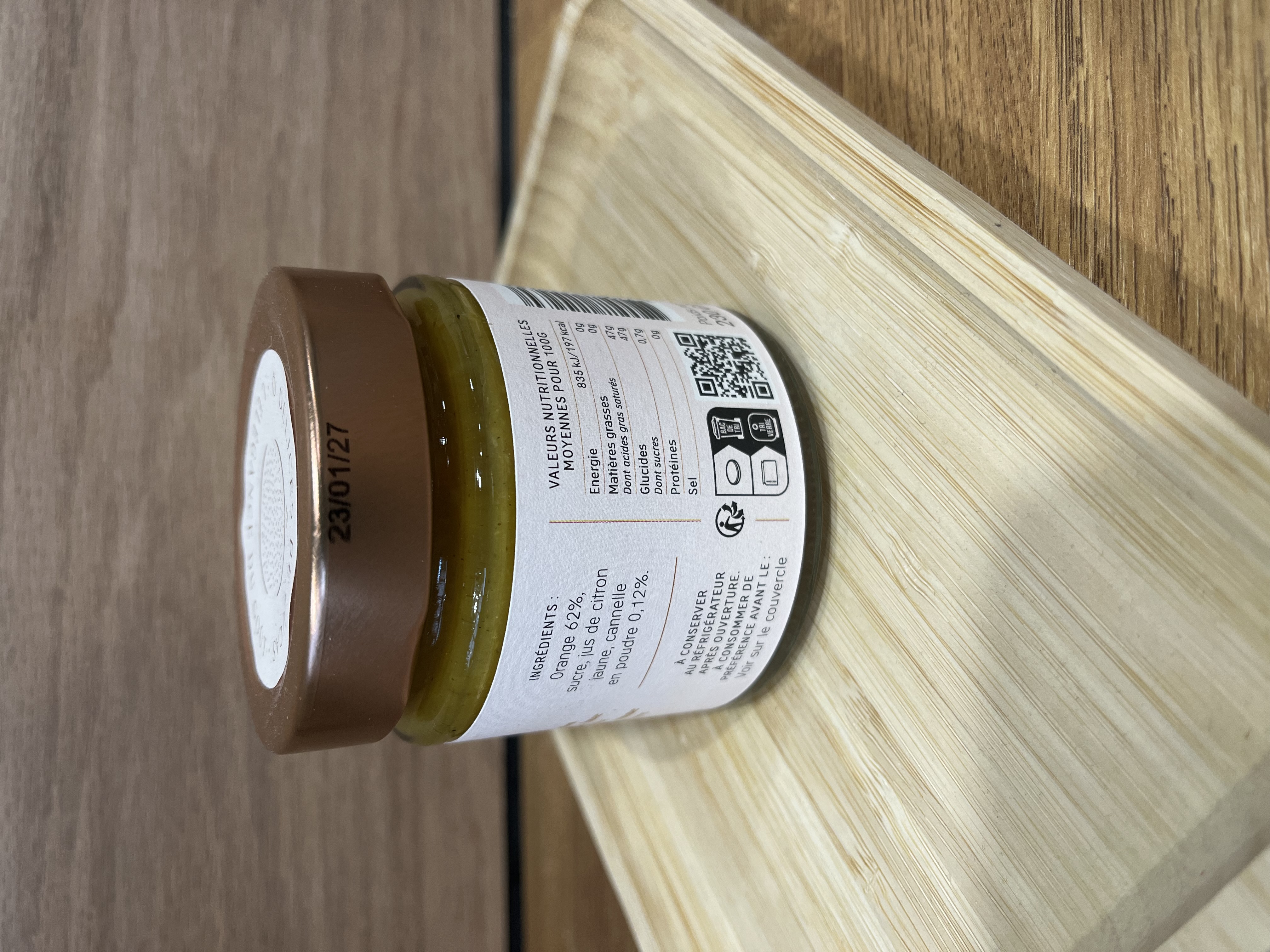 Confiture artisanale - Orange cannelle