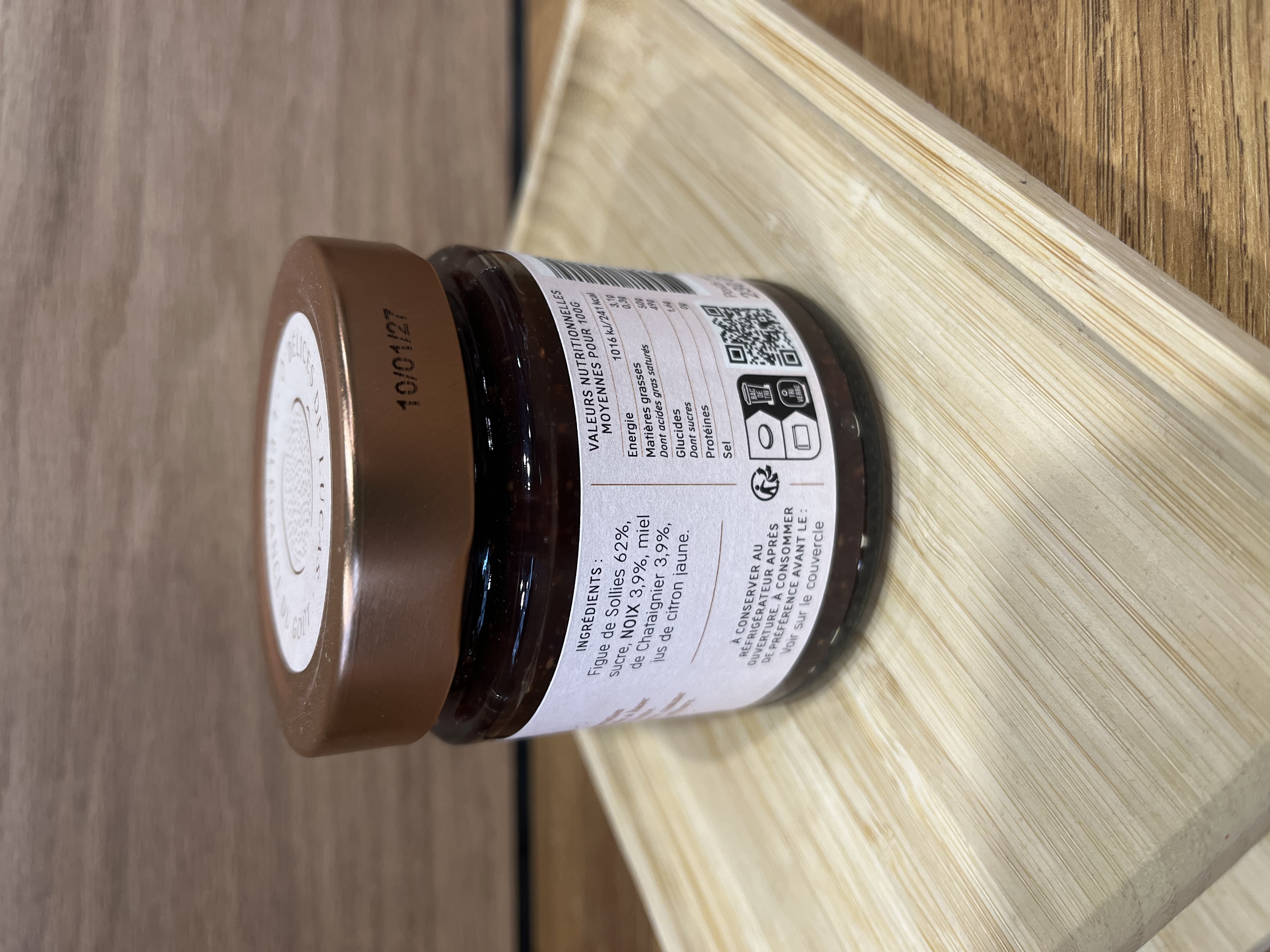 Confiture artisanale - Figue, Miel & Noix