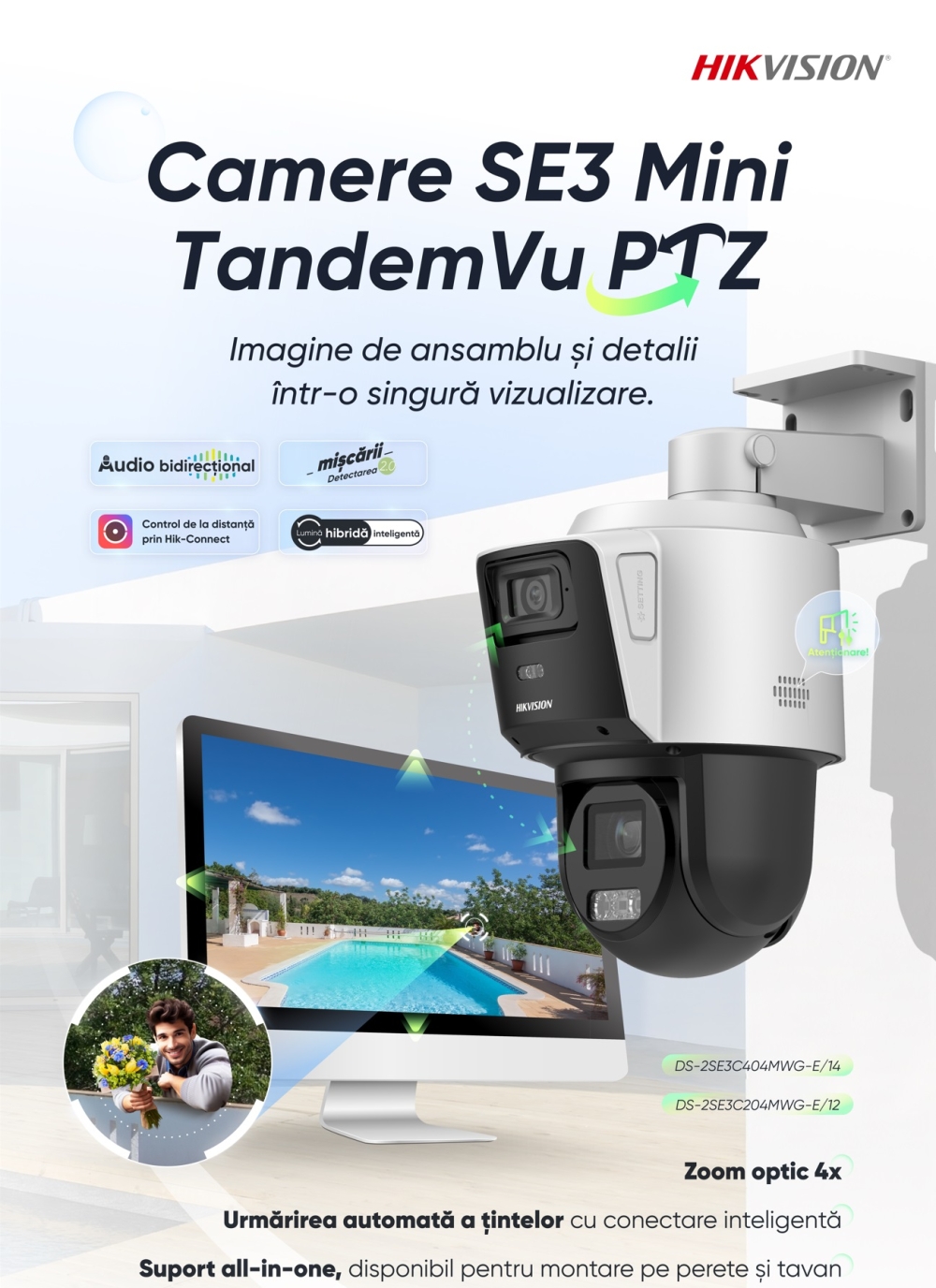 HikVision Tandemvu 4+4 MP + Zoom Optic 4X