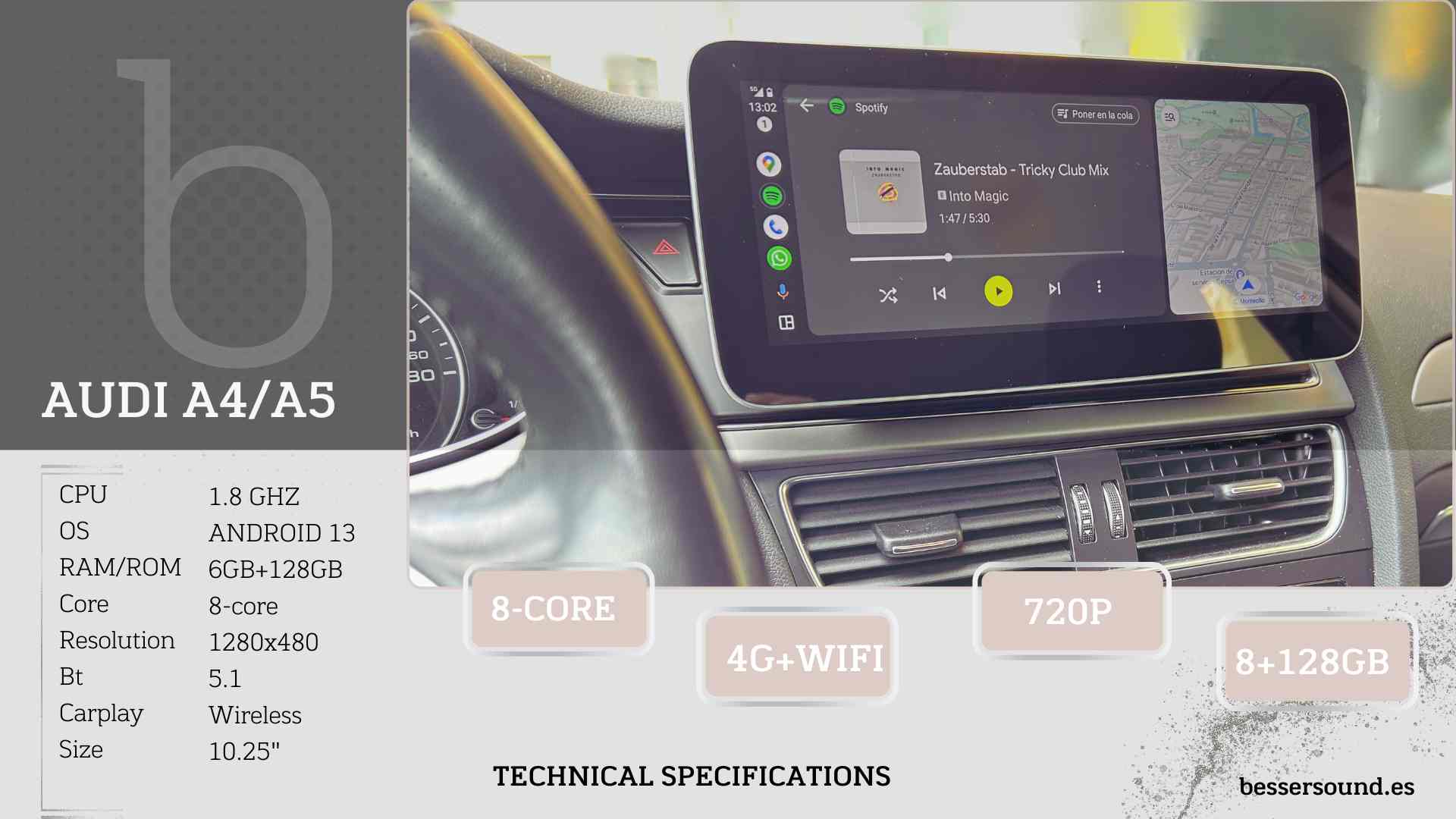 AUDI A4 Sistema multimedia Android