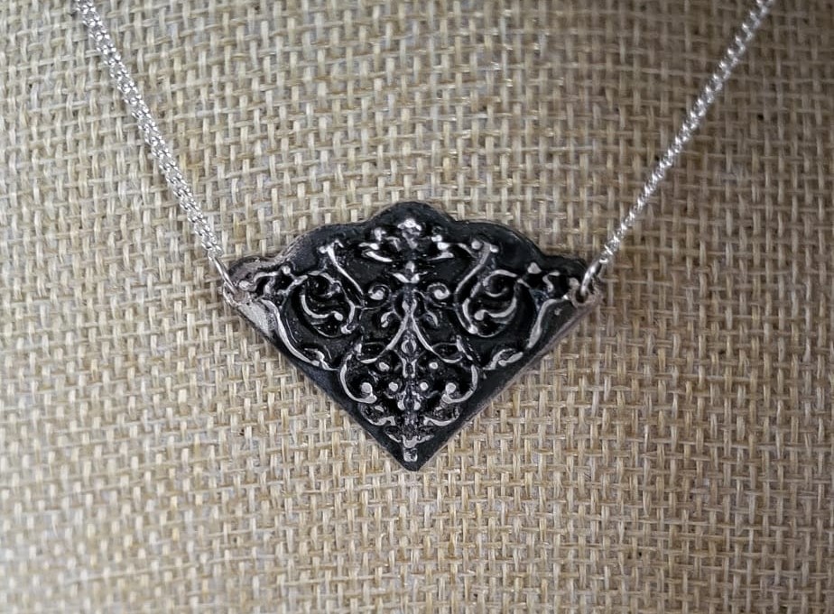 Vintage Church Rubble Silver Necklace