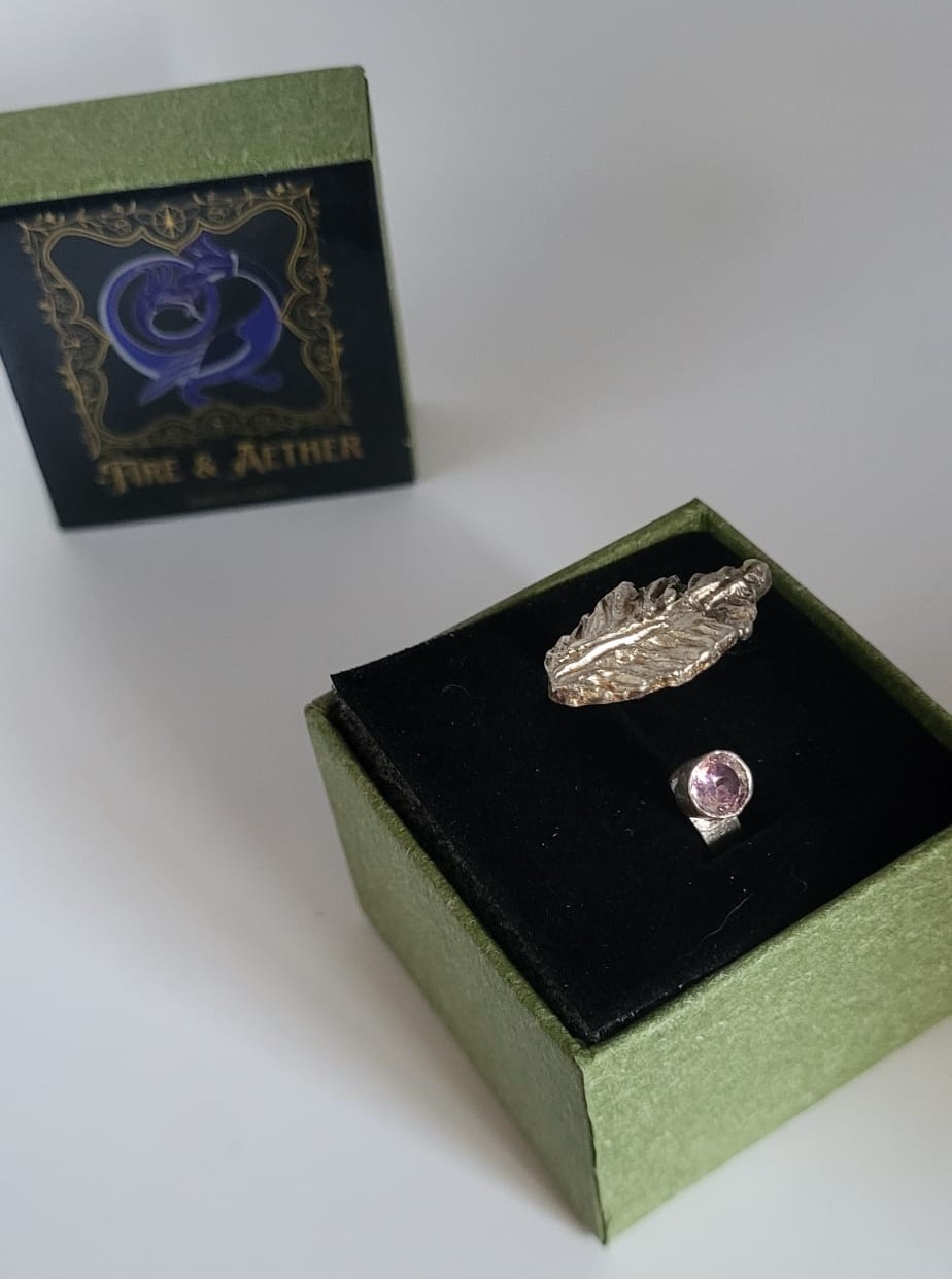 Silver Adjustable Feather Ring