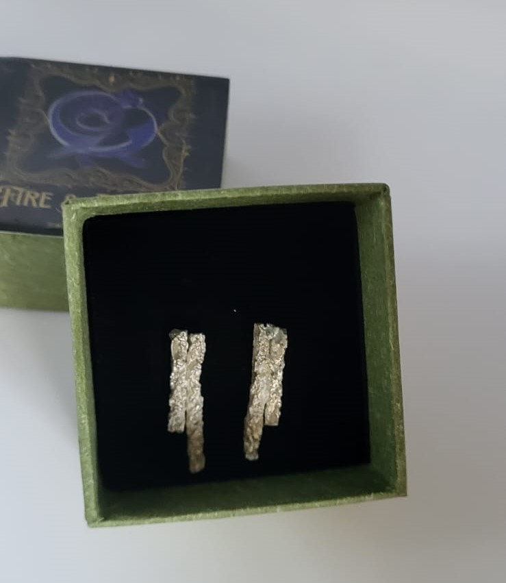 Silver Nugget Earrings