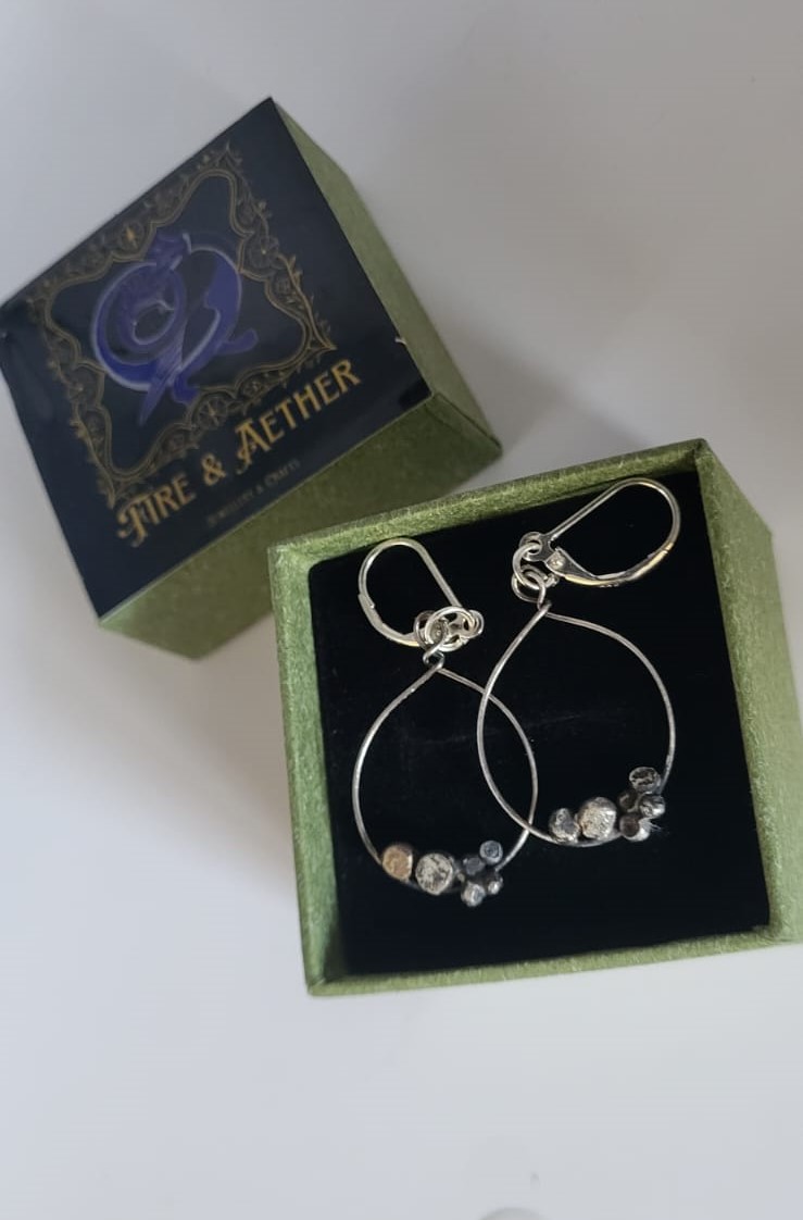 Pebbles Silver Earrings