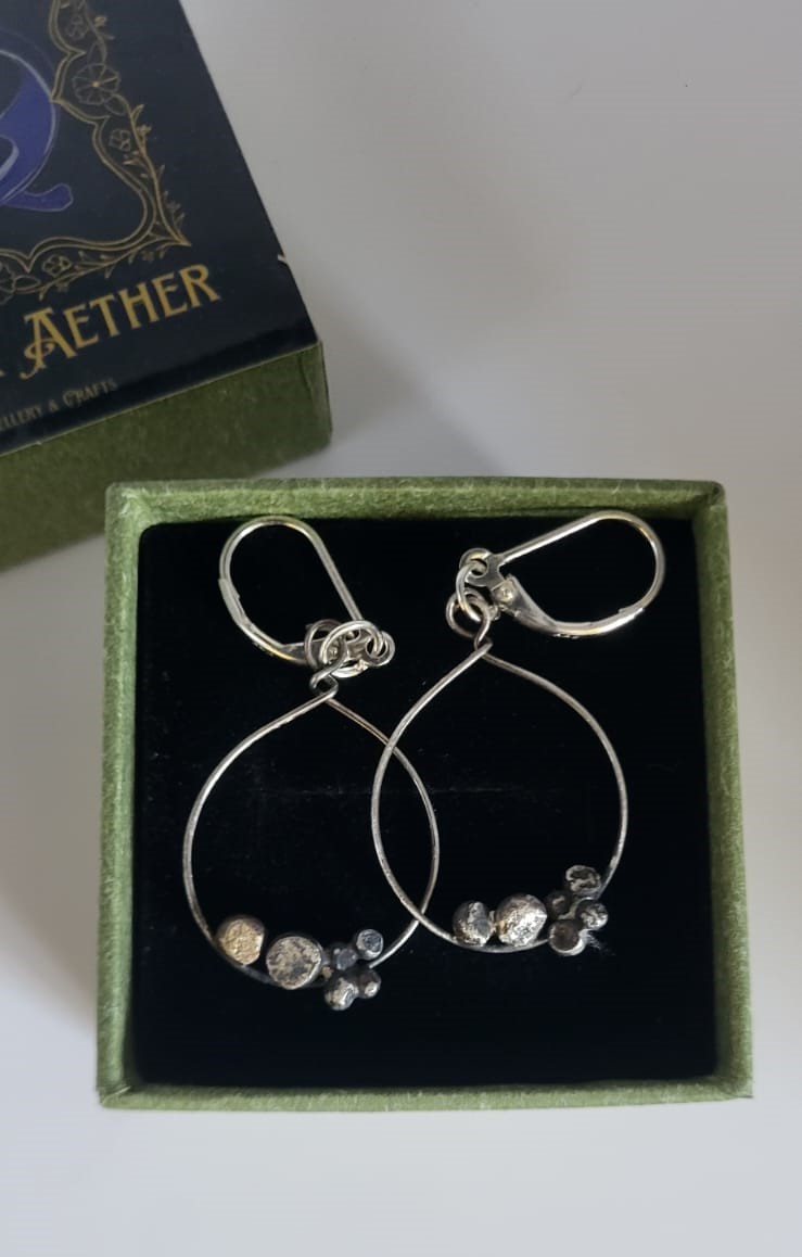 Pebbles Silver Earrings