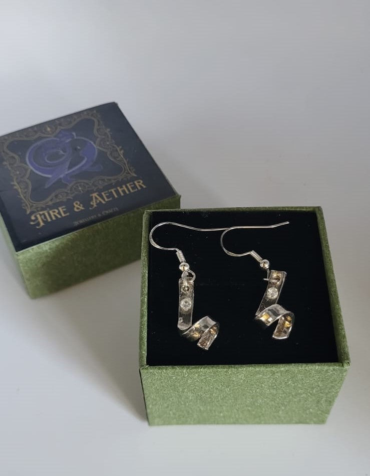 Scrolls Silver Earrings
