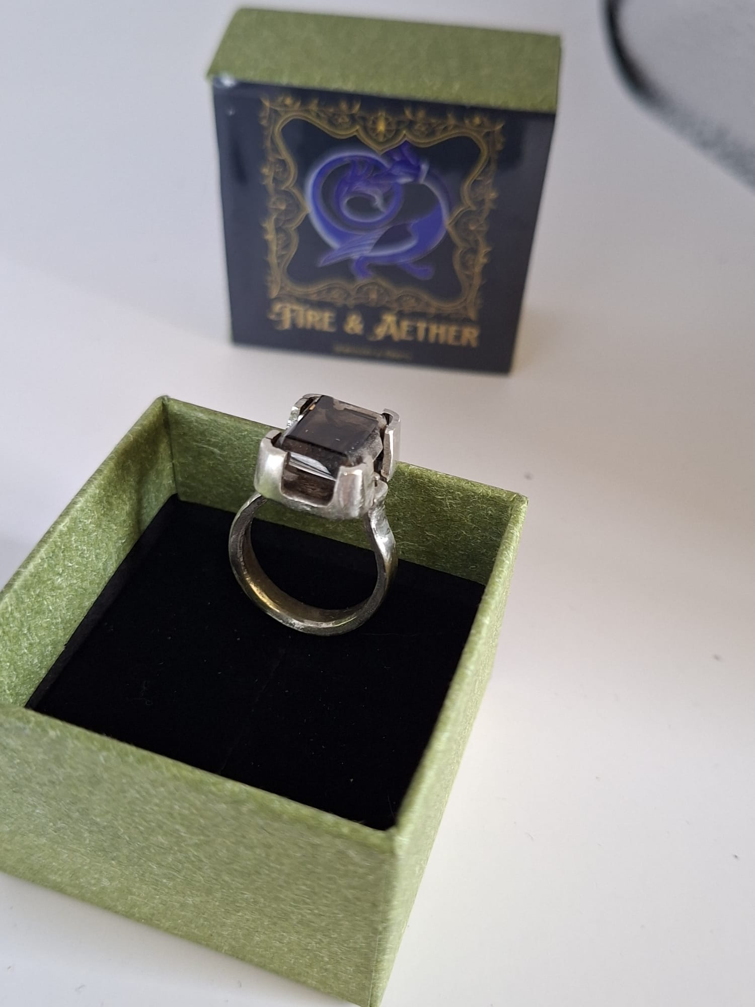 Smoky Quartz Gemstone Chunky Ring