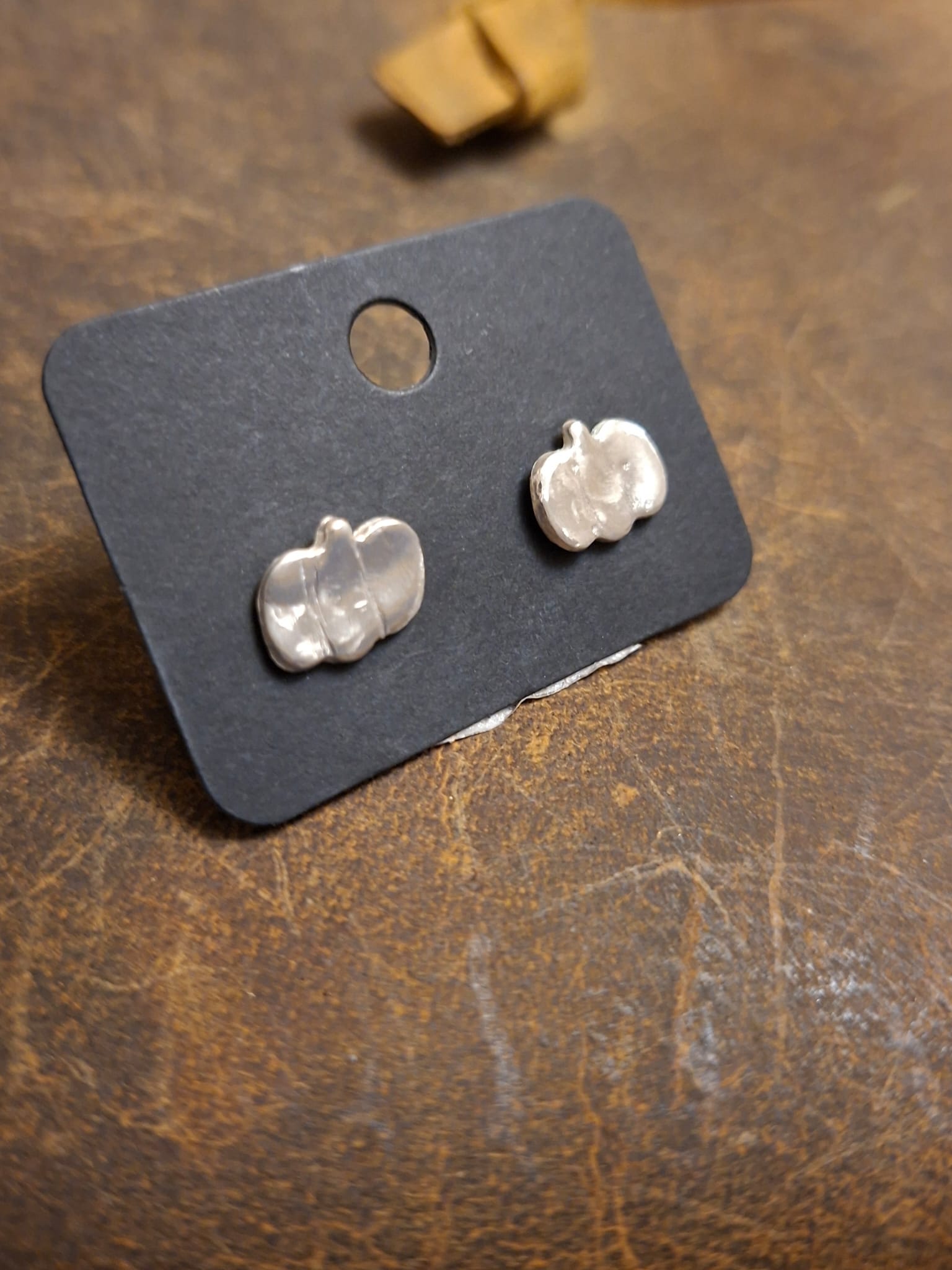 Silver Pumpkin Earrings