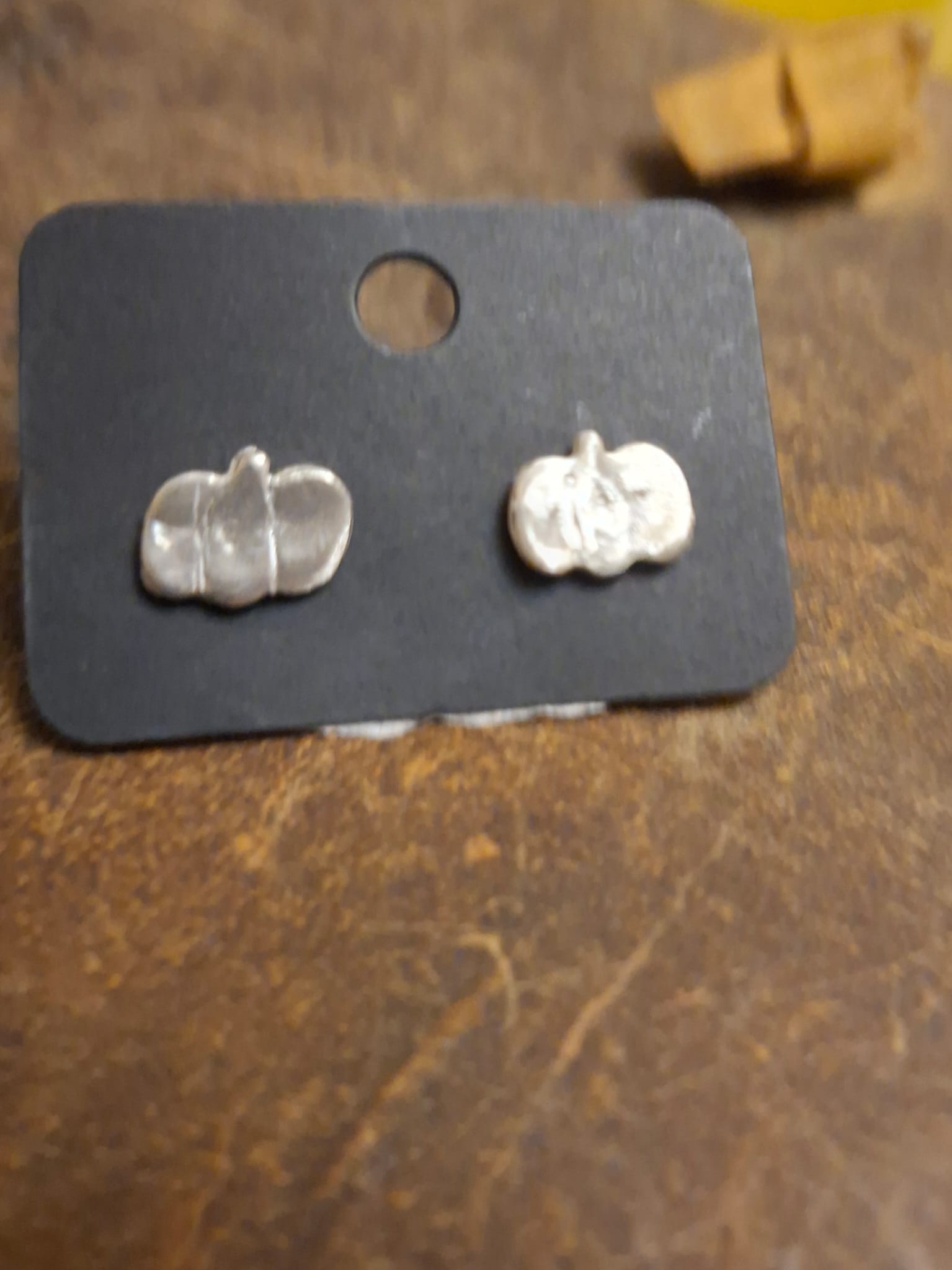 Silver Pumpkin Earrings