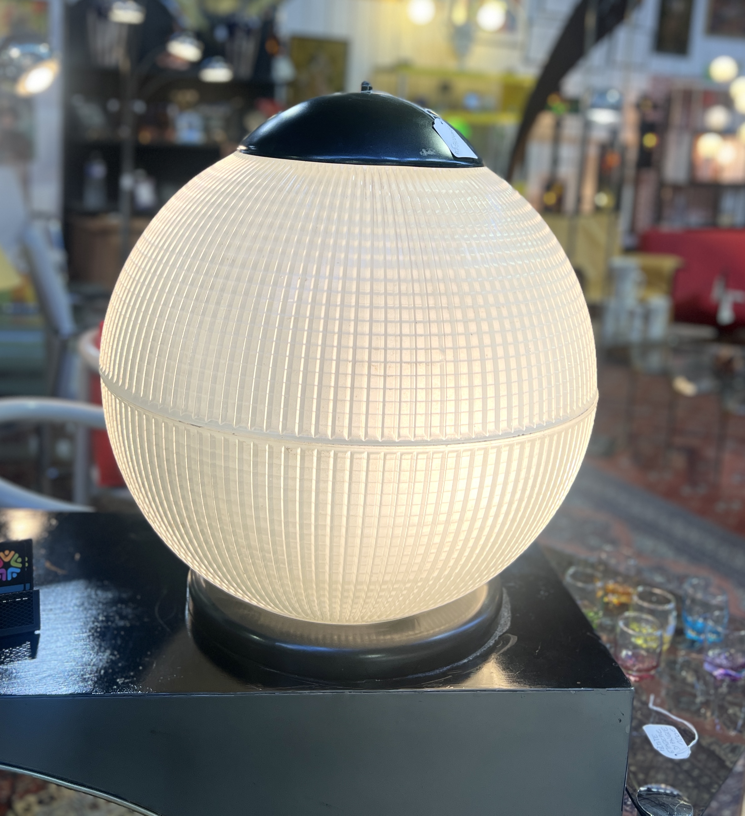 Grande lampe Holophane vintage 