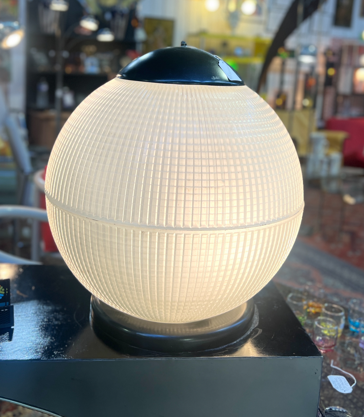 Grande lampe Holophane vintage 