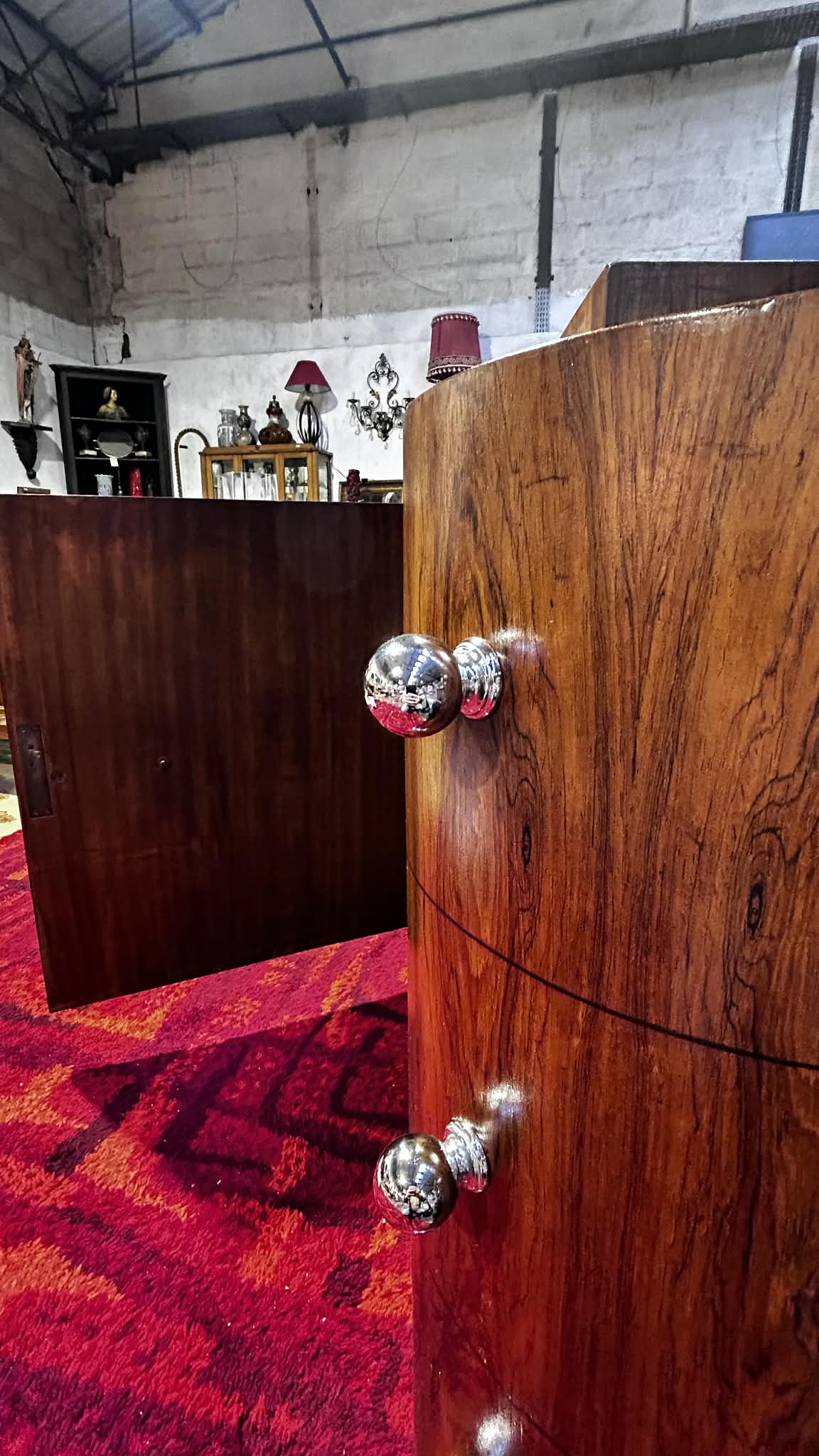 Meuble bar Art Déco en placage de palissandre