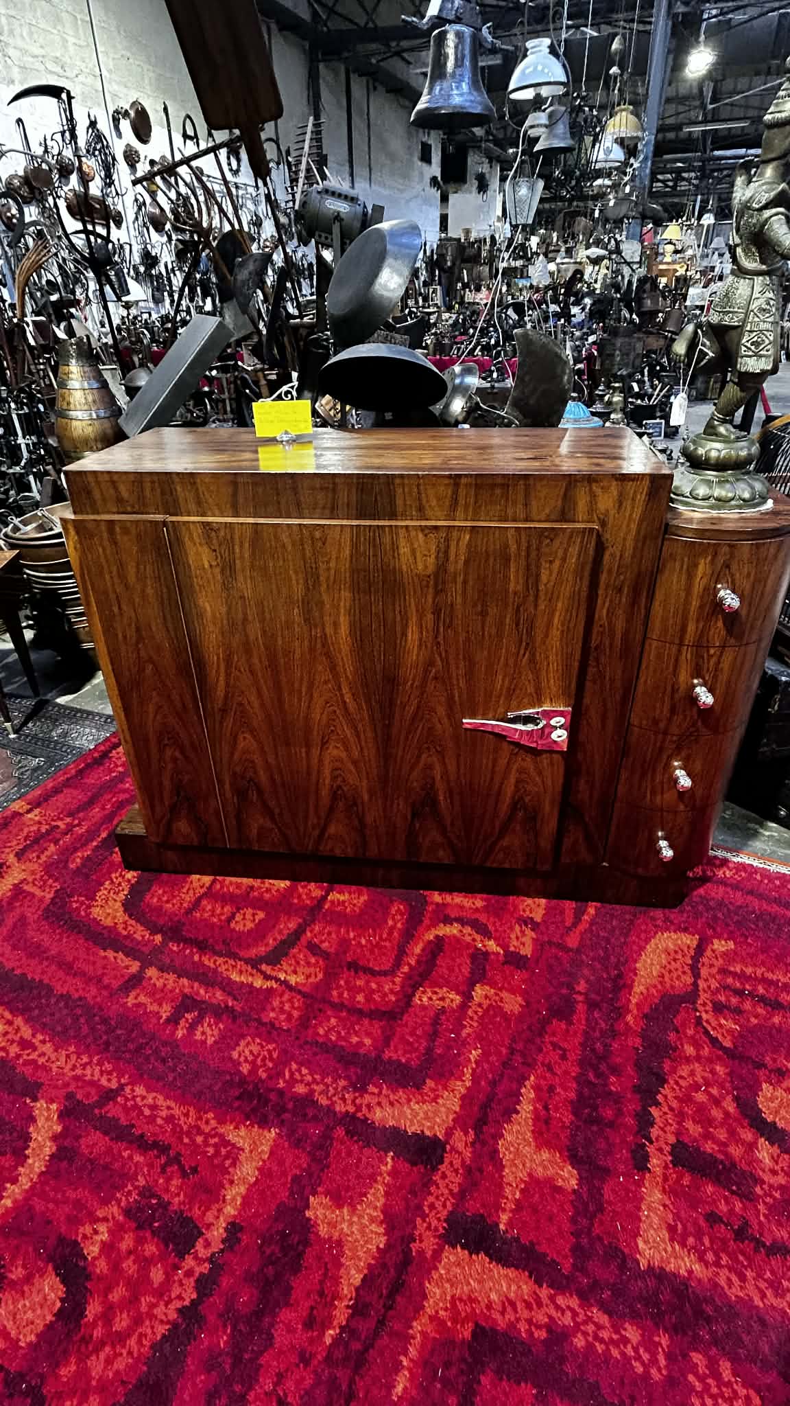 Meuble bar Art Déco en placage de palissandre