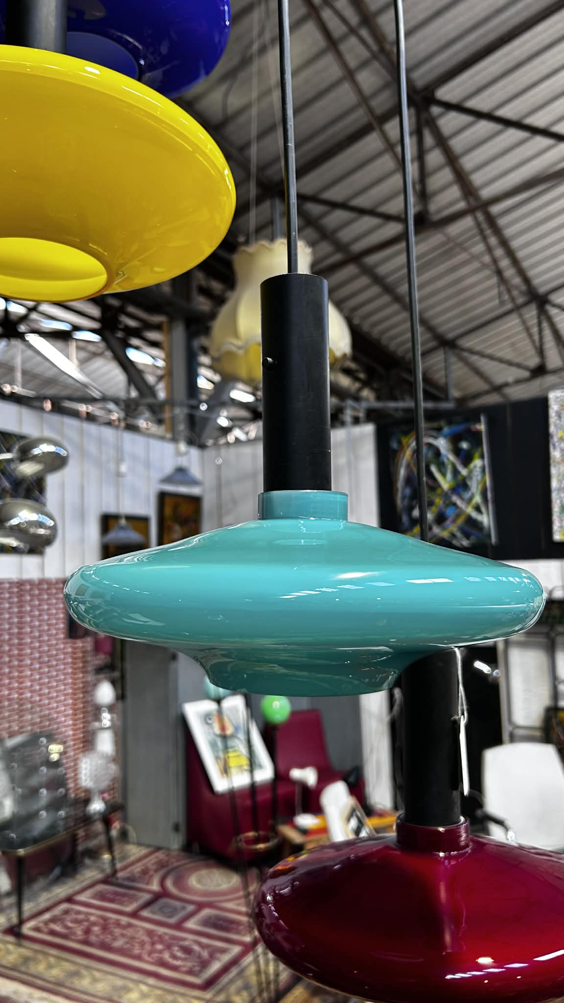 Suspension vintage multicolore