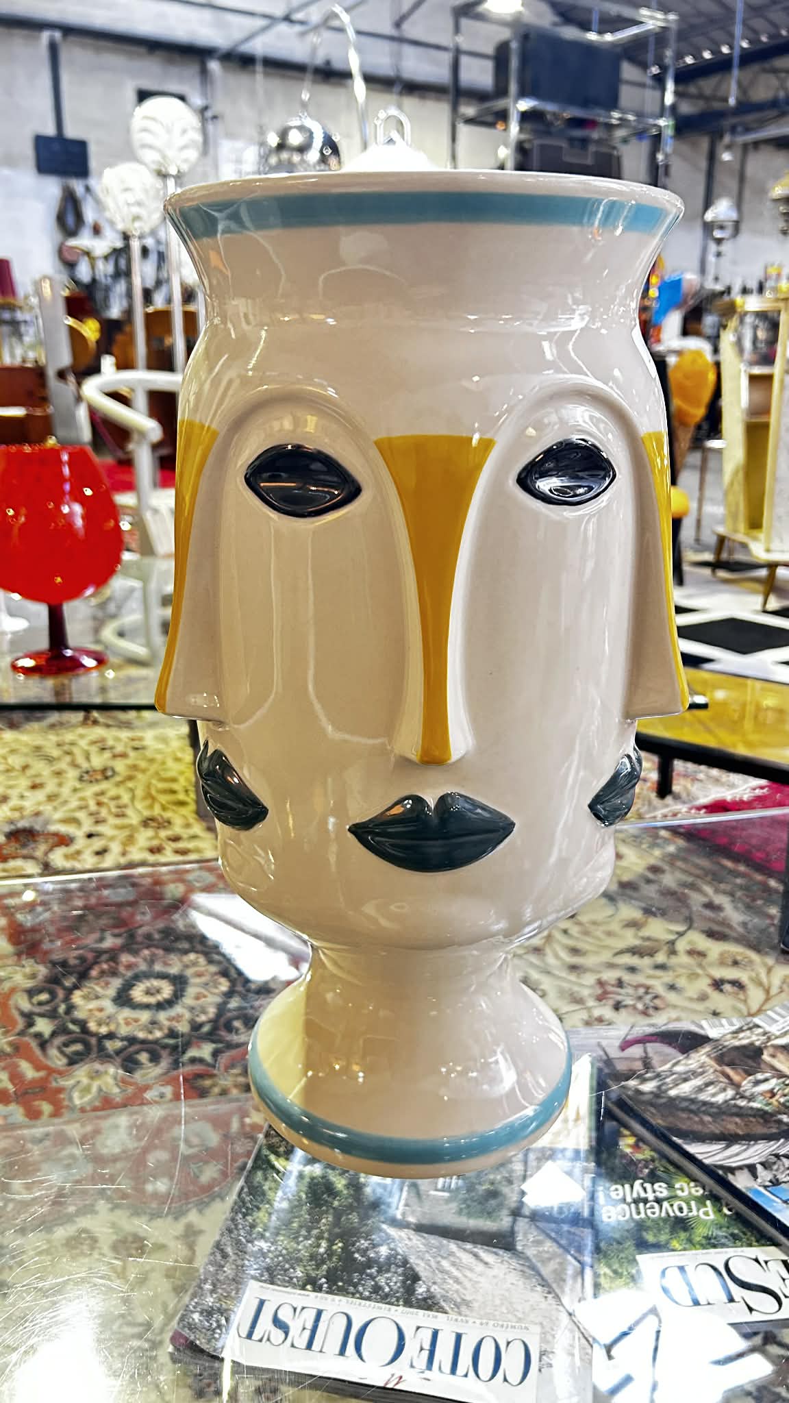 Vase décoratif visage