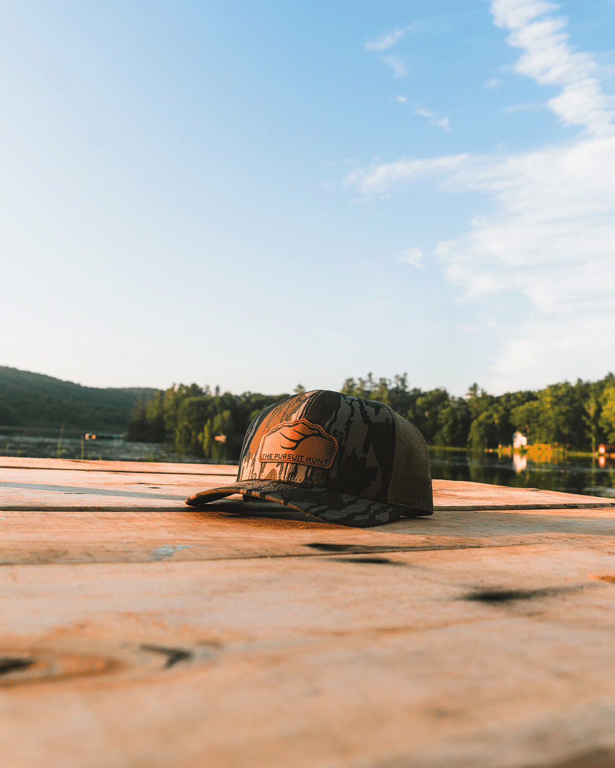 Bottomland Camo Snapback with Patch 