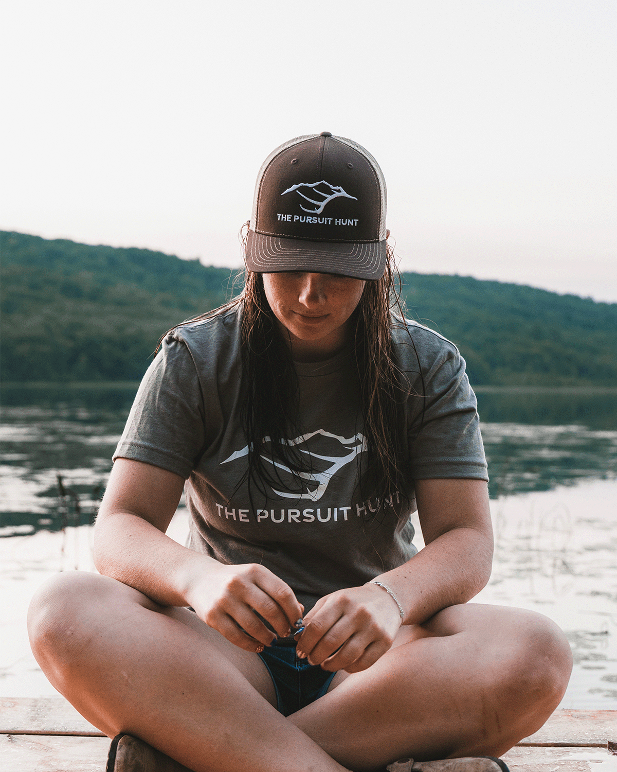 Brown/Khaki Snapack with Embroidered Logo