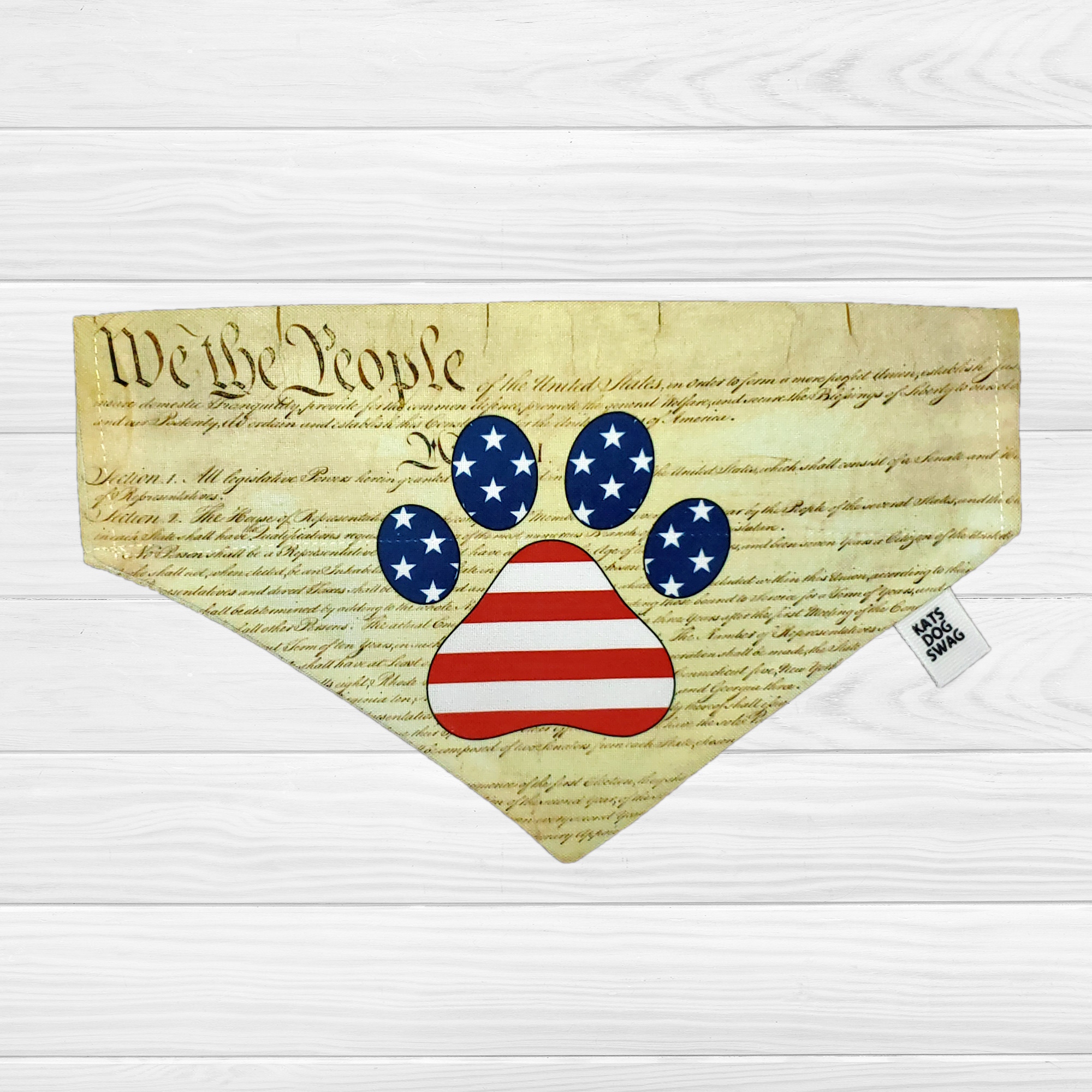 We the People Paw Print Bandana