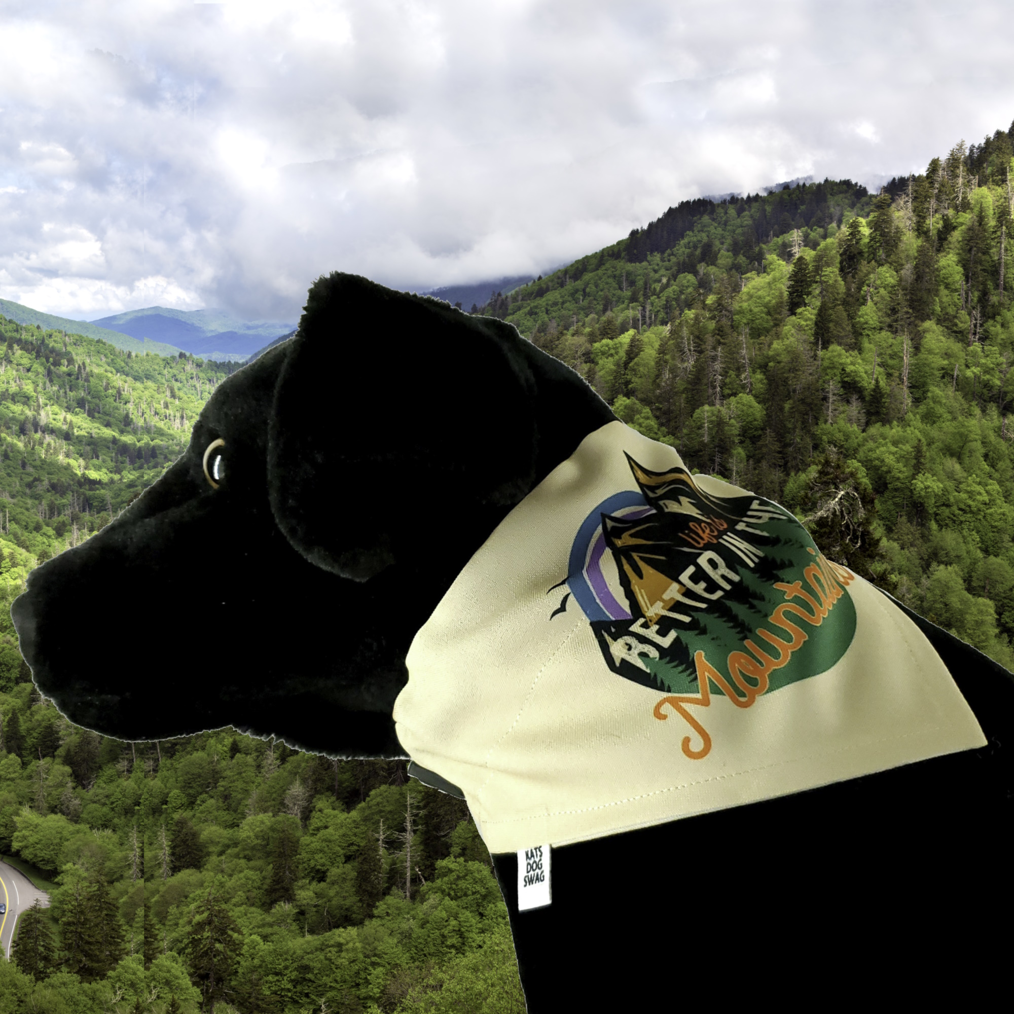 Life in Mountains Dog Bandana