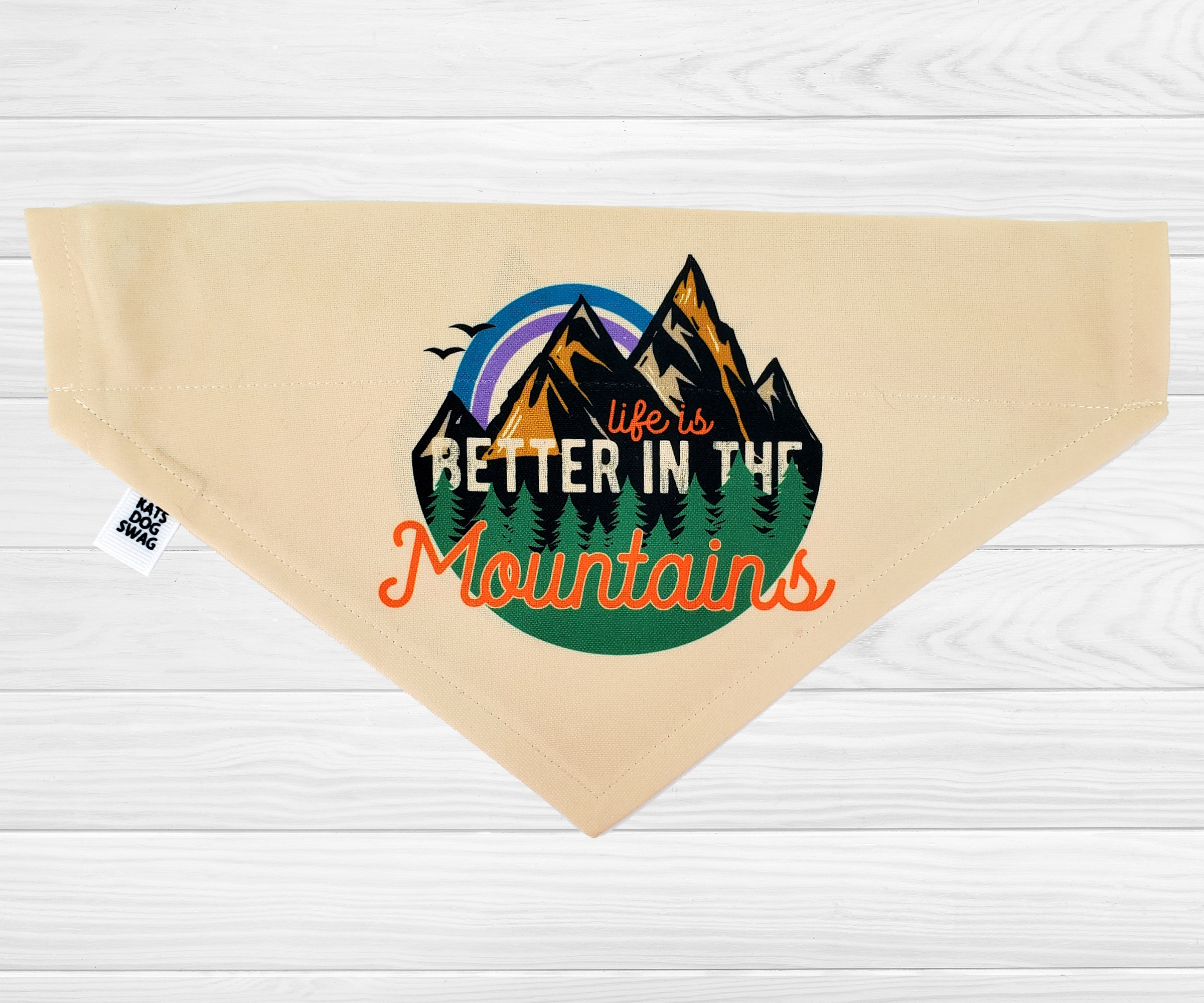 Life in Mountains Dog Bandana