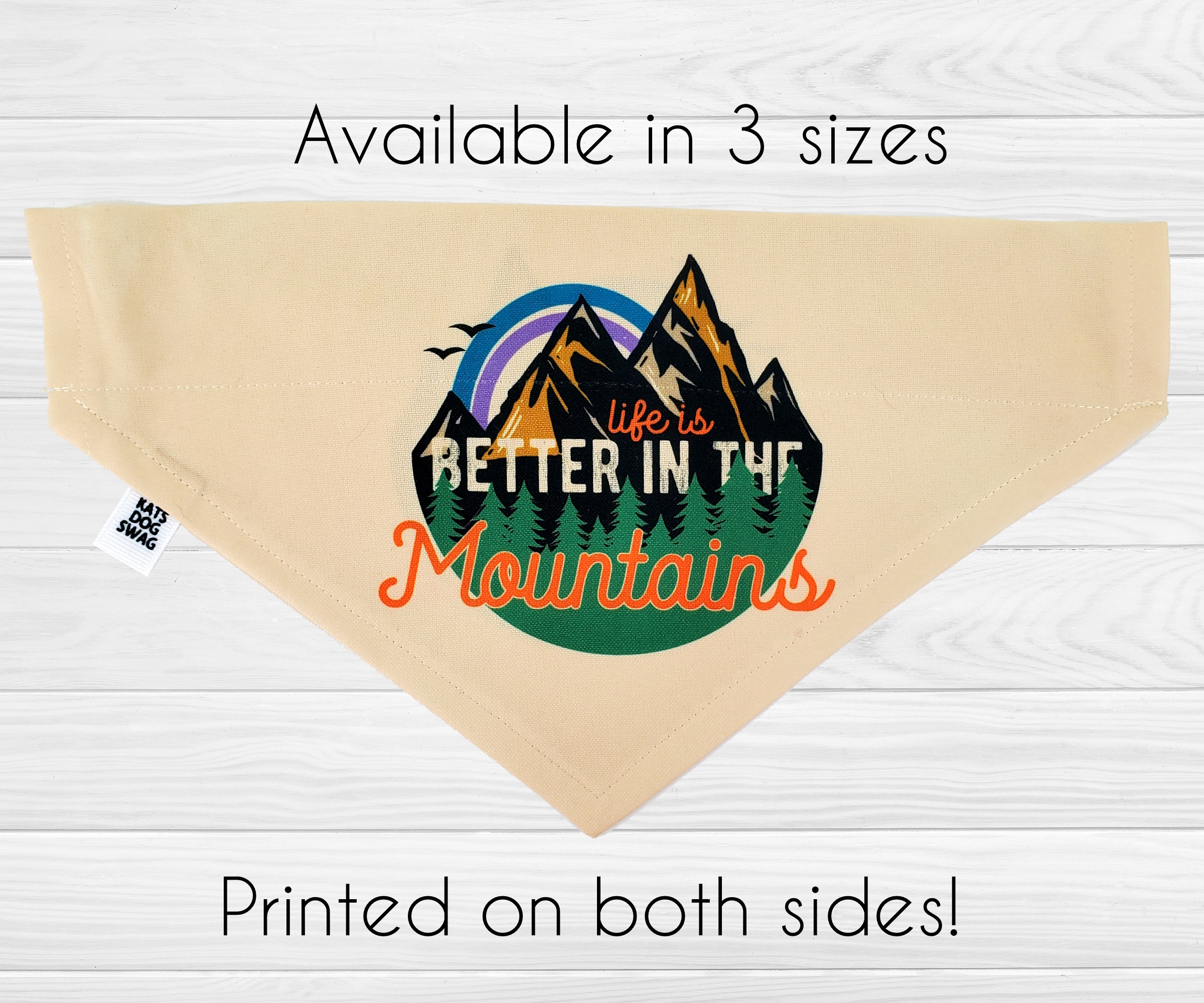 Life in Mountains Dog Bandana